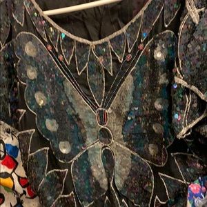 Black sequence blouse